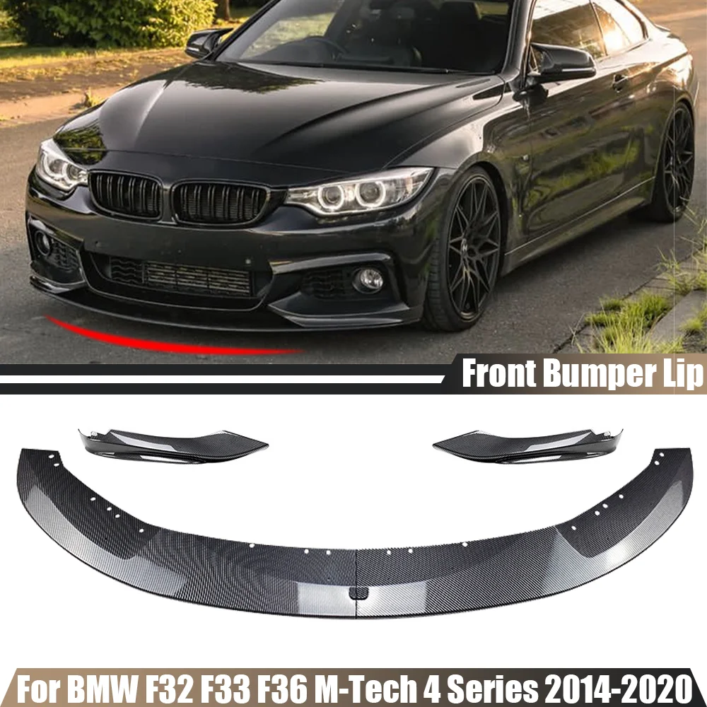 

Car Front Bumper Splitter Lip Spoiler, Diffuser Guard, Body Kit Cover, BMW F32, F33, F36, M-Tech 4 Series, 2014-2020