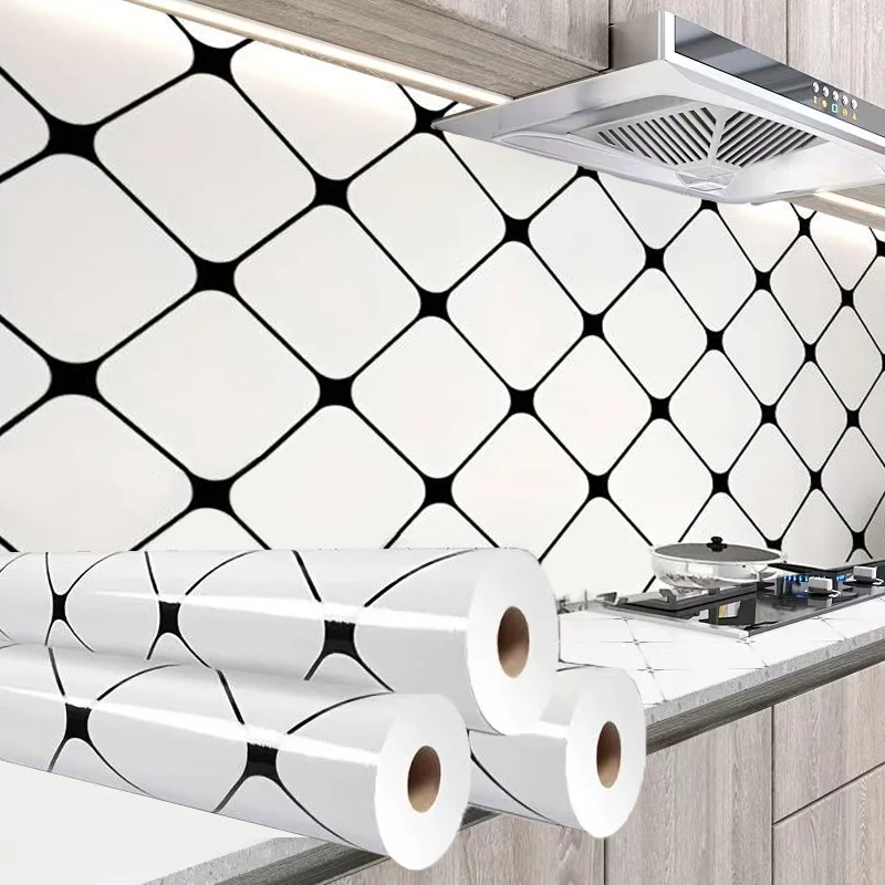 40cm PVC Diamond Marble Pattern Sticker for Kitchen Oil Proof Self Adhesive Waterproof Removable Wallpaper for Bathroom Wall