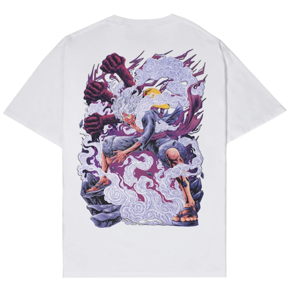 ClothGenics - Boxy تي شيرت كبير الحجم Kaos One Piece Gear 5 20s One Piece Anime Cosplay