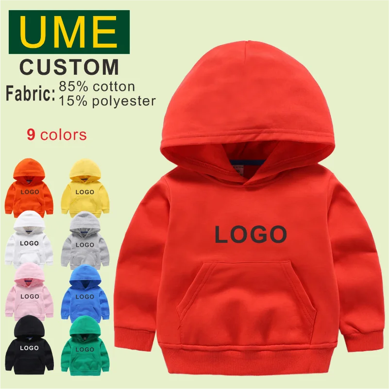 2023 Your Own Design Logo Picture Customized Print Hoodies Kids Children Sweatshirts Clothing Baby Boy Girls DIY Cotton Pullover