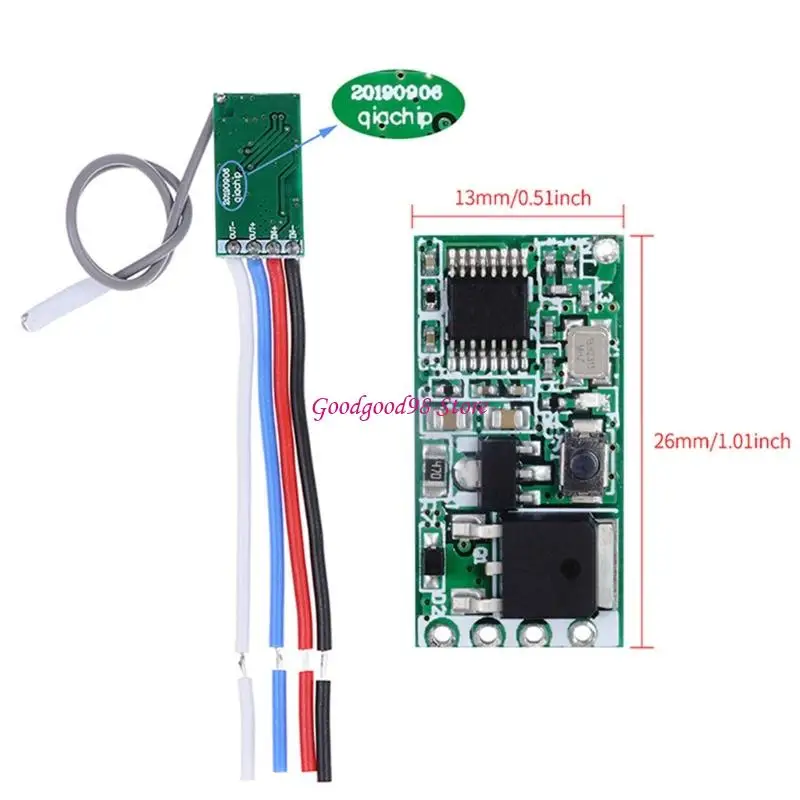 Wireless Receiver Module 433MHz for DIY Channel Control Projects 