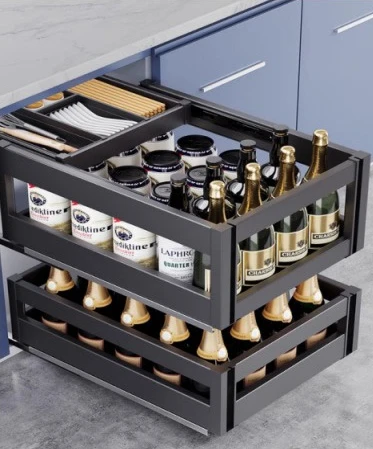 

Дверца кухонного шкафа, выдвижной ящик, боковая корзина из алюминиевого сплава