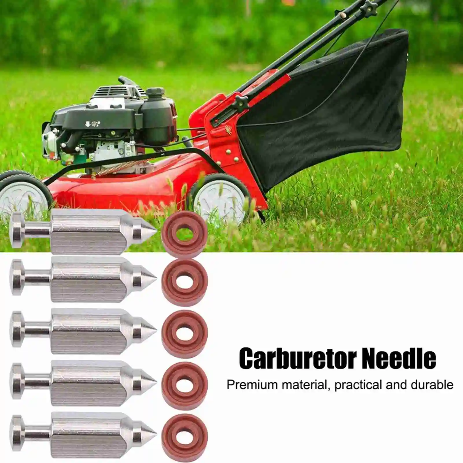 

5Pcs Carburetor Needle Carburettor Float Valve Kit For Briggs & Stratton 231855 231855S 398188 5-6HP Engines with Gaskets