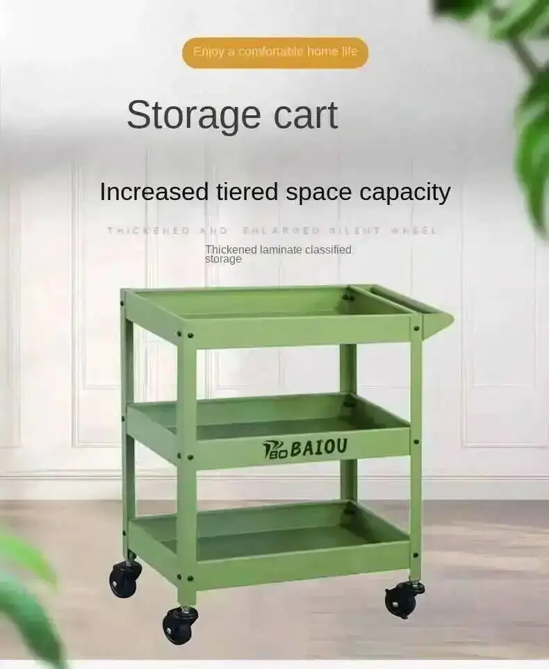 

Shelf Living Roller Removable Room Bedroom Trolley Home Storage Side Table Tool Cart Kitchen Large Capacity Storage Racks