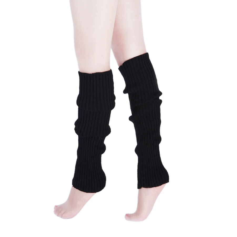 Cute Color Knitted Leg Women Candy Cover JK Girl Pile-up Socks Leggings Female Versatile Knit Sleeve Leg Warmers