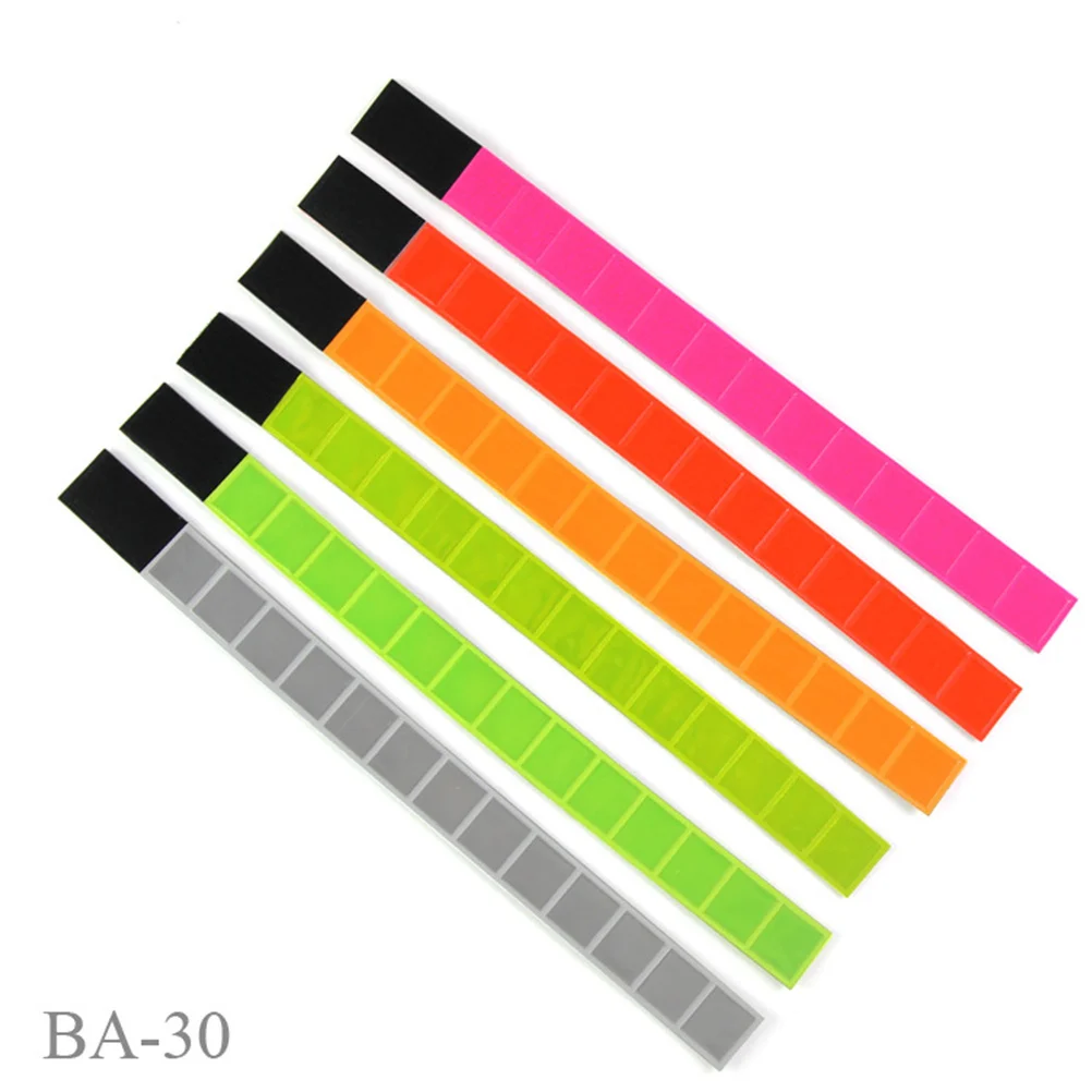 

6Pcs Reflective Wristbands Adjustable Luminous Straps for Runners Cyclists Campers Night Visibility Safety Gear Mixed Color