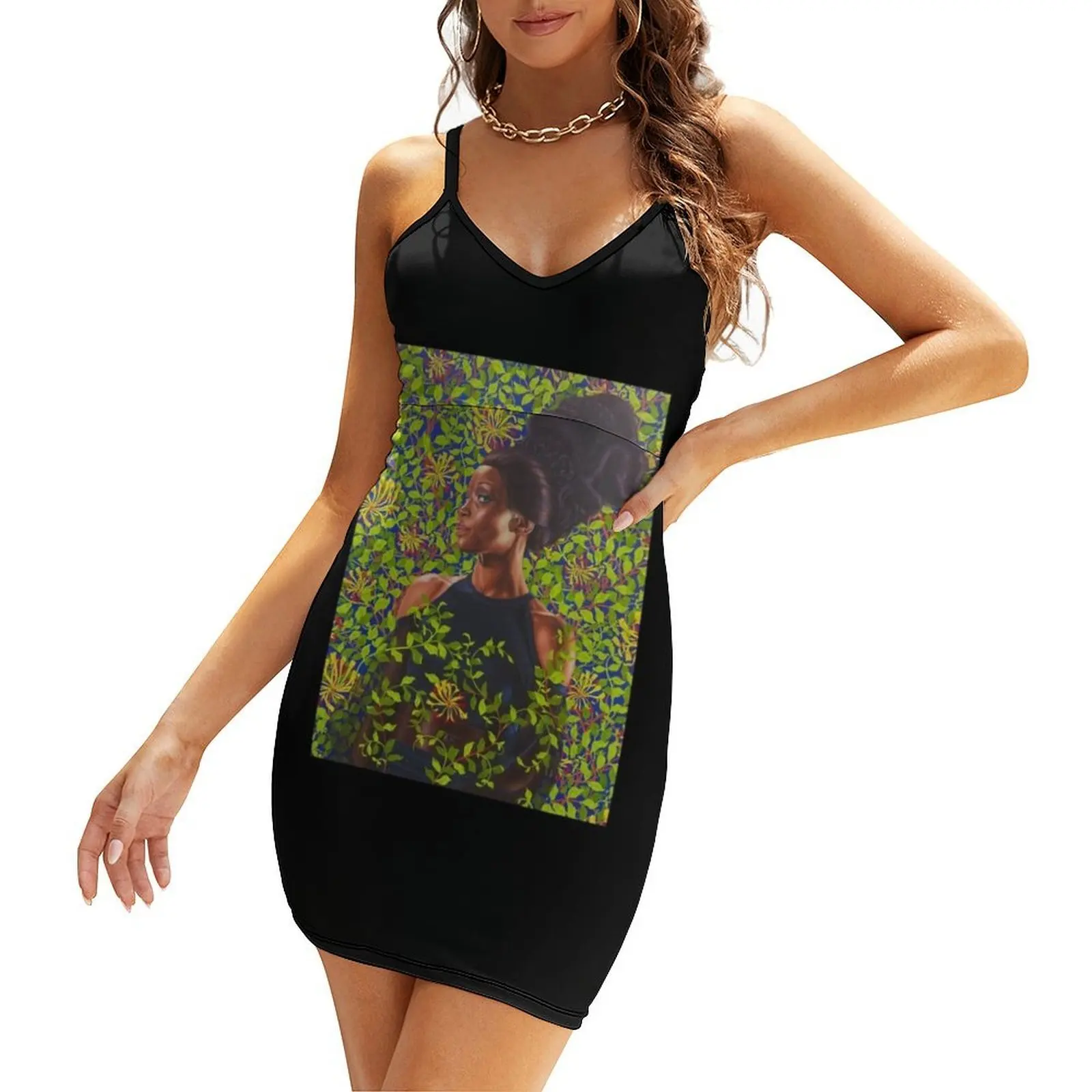 

kehinde wiley Art Sling Dress luxury dresses women's fashion dresses Dress women elegant guest wedding dress