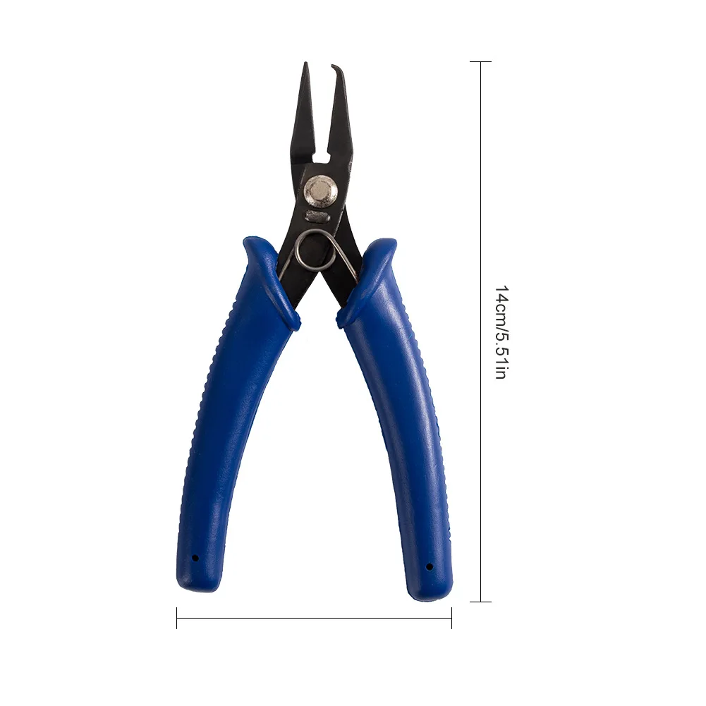 Professional Carbon Steel Blue Hook Pliers - Multi-functional DIY Hook with Double Loop for Jewelry Making - Round Nose Pliers