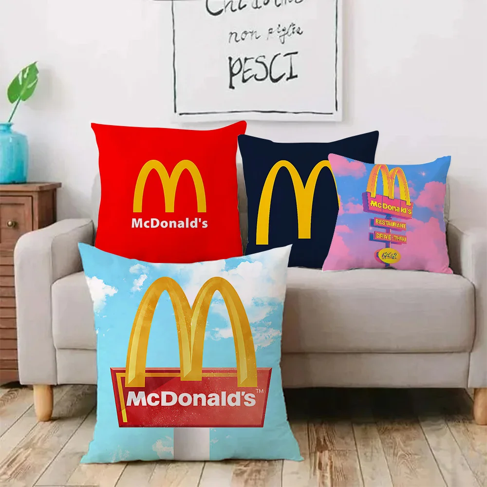 Mcdonalds Fries Pillow Covers Cartoon Sofa Decorative Home Double-sided Printing Short Plush Cute Cushion Cover