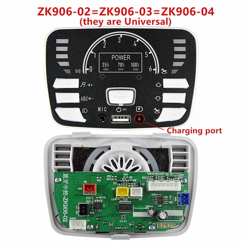 Zk906 multifunktion ale elektrische fahrzeug zentrale steuerung für kinder, zk908 und LXJ-A03 bluetooth musik wiedergabe steuer karte