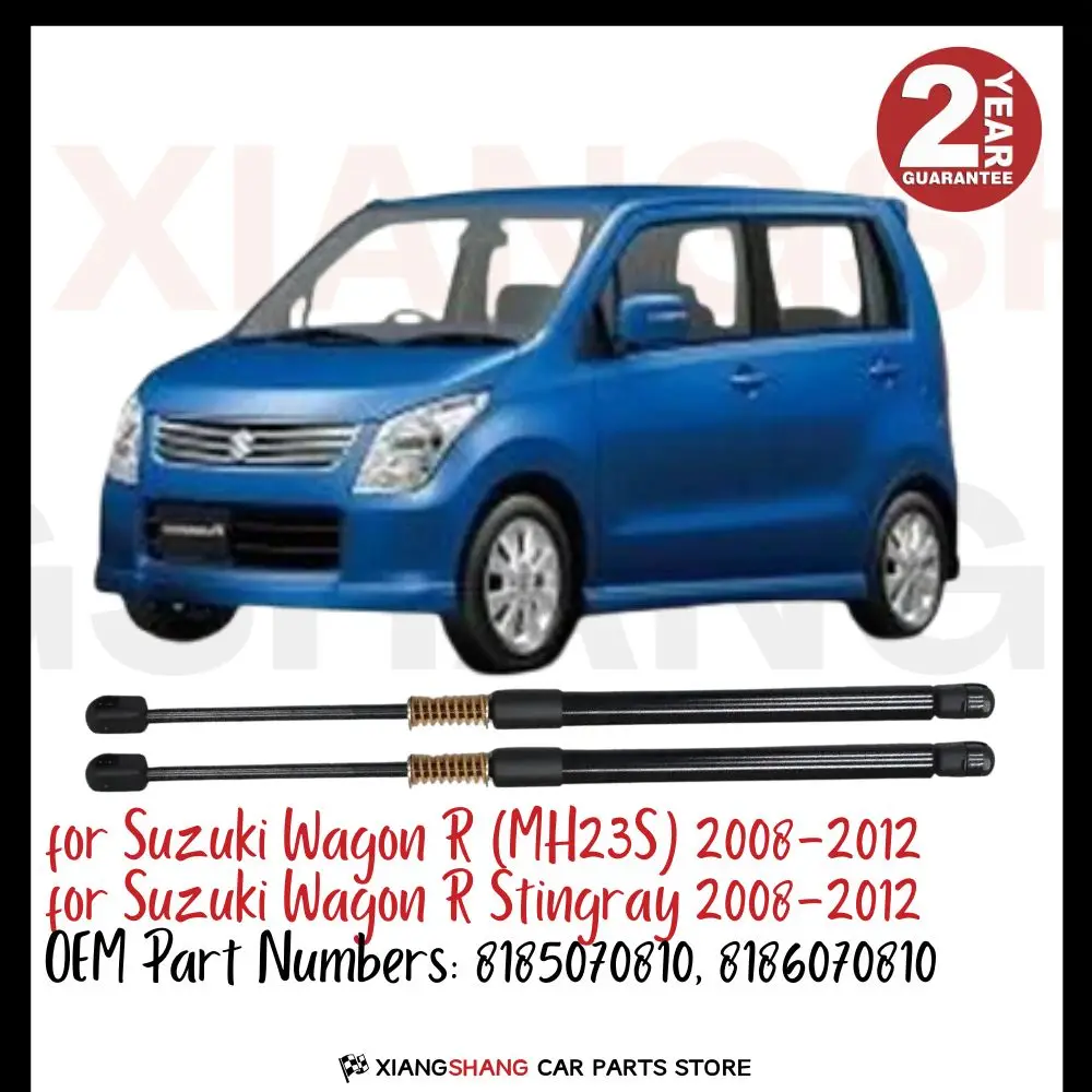 

2pcs Rear Tailgate Damper for Suzuki Wagon R (MH23S) 2008-2012 Hatchback WITH SPRING Trunk Boot Gas Charged Gas Struts