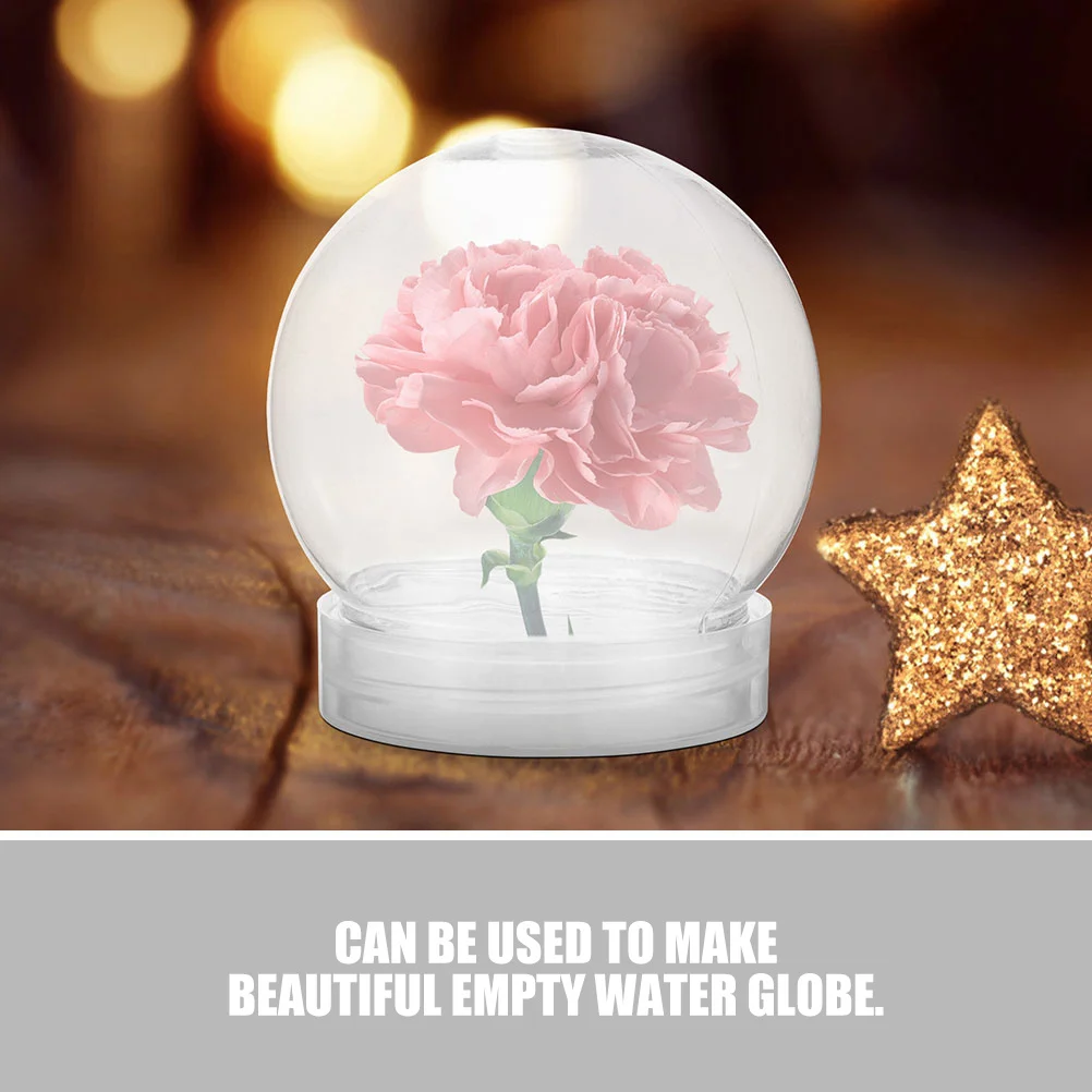 

6Pcs Plastic Water Globe Clear DIY Snow Globe Making Prop 150ml Empty Craft Supplies for Xmas Christmas Decoration