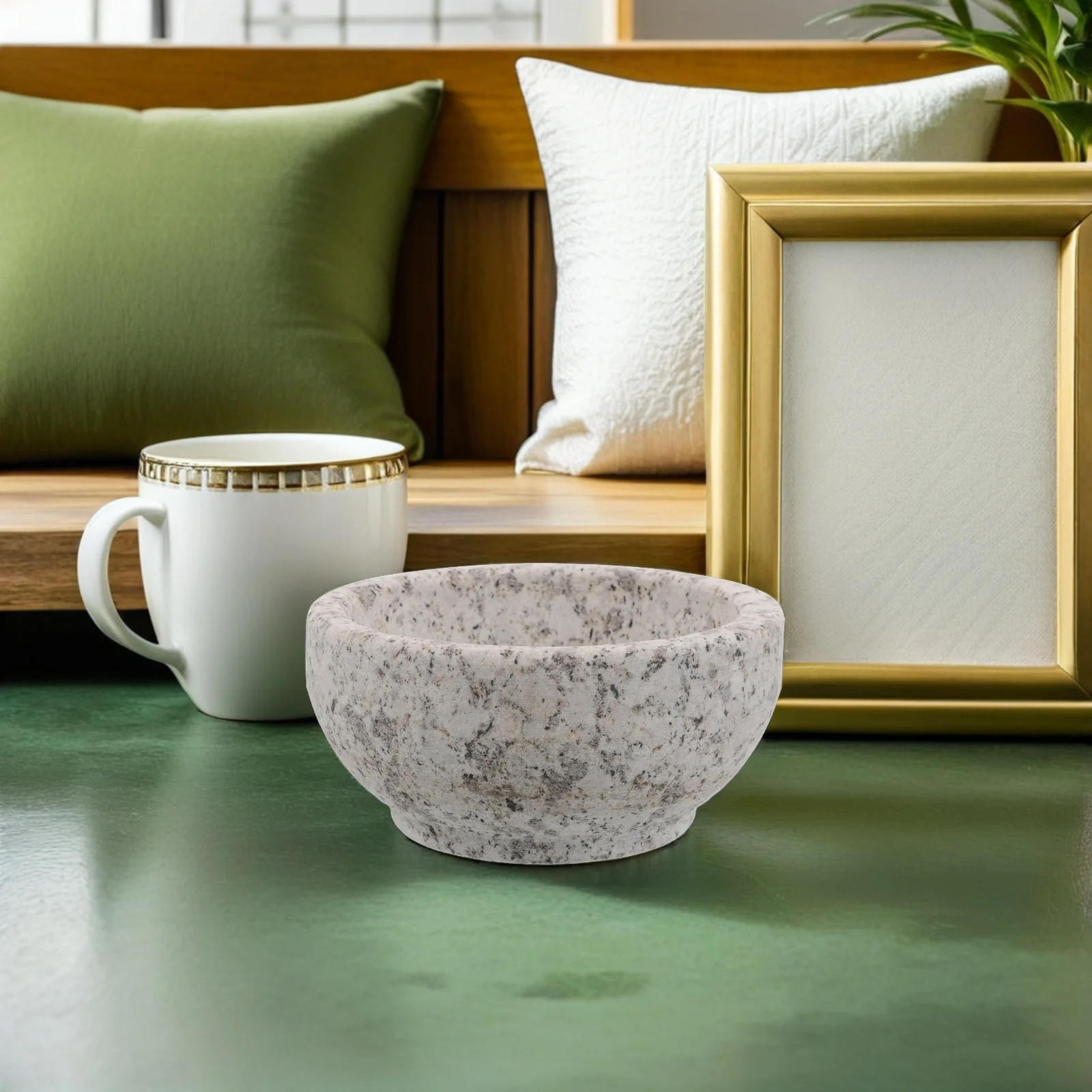 

Stone Ritual 400 Ml Natural Stone Offering Bowl For Altar Decoration Smudging Ceremony Worship Pentagram Sacrifice Tool