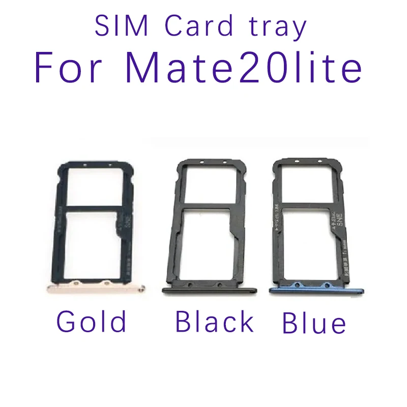 Replacement For Huawei Mate 20 Lite Sim Card Tray Slot Holder Connector Container For Mate 10 Lite Repair Parts