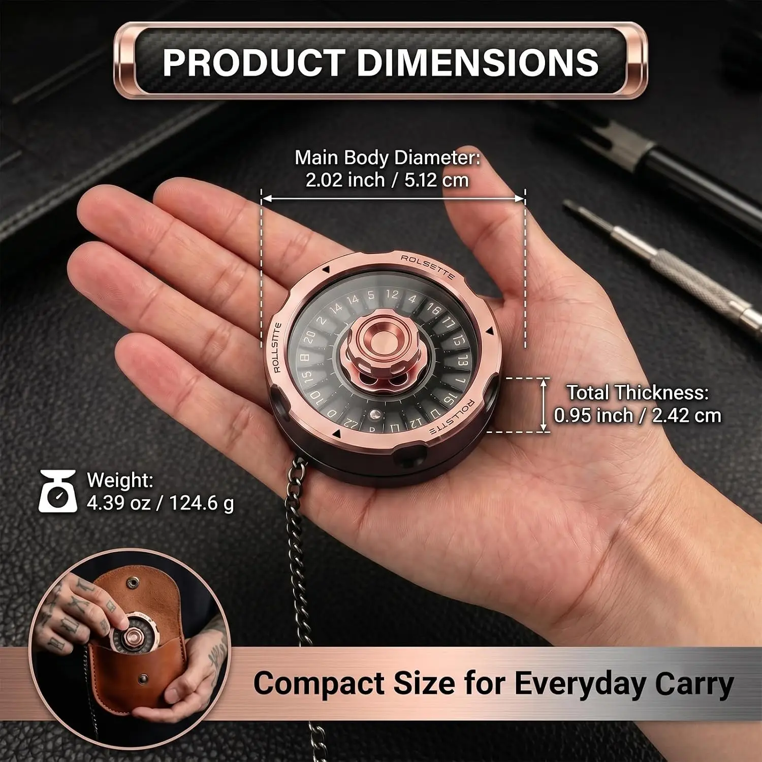 D20 Lucky Roulette Wheel Fidget Spinner Anti Stress Toy EDC Hand Toy Desk Gadget DND Table Game Decompression Spinning Dice Gift image 4