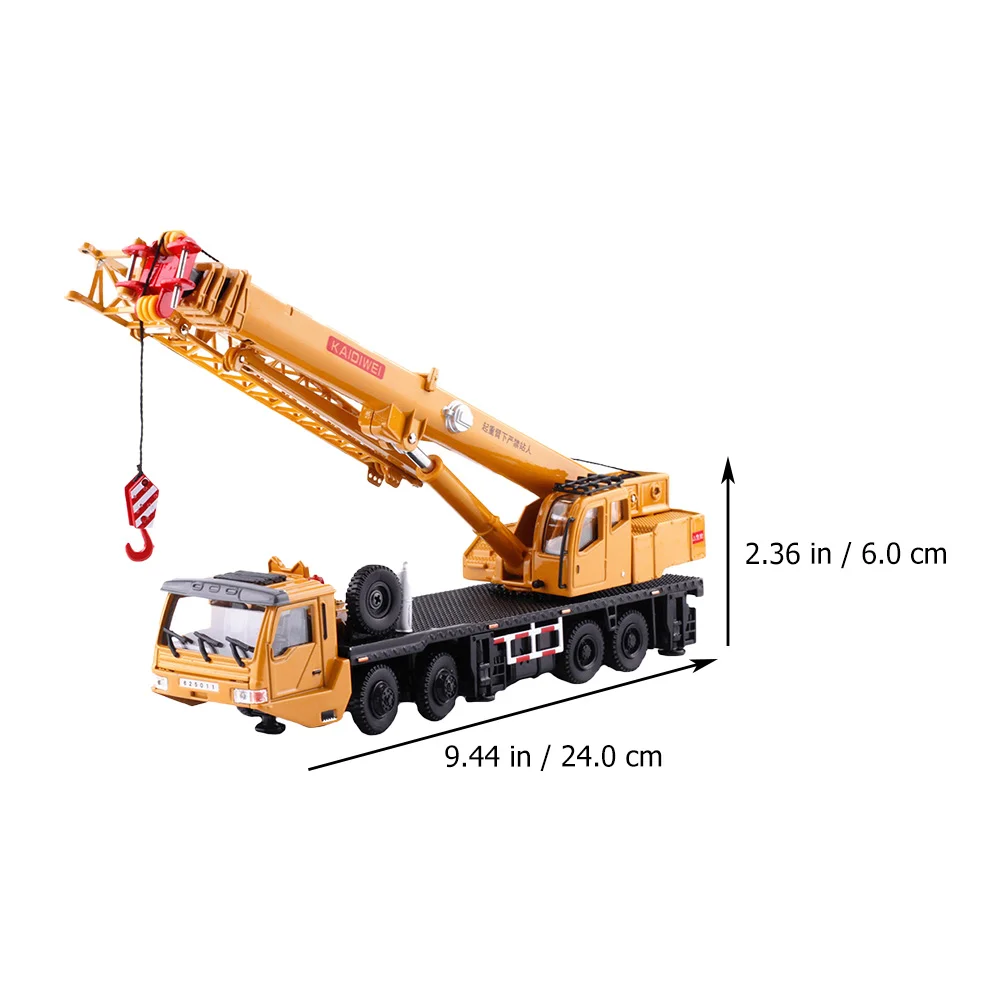 Crane Model Toy Construction Site Vehicles Kids Engineering Car Simulation Tractor Alloy