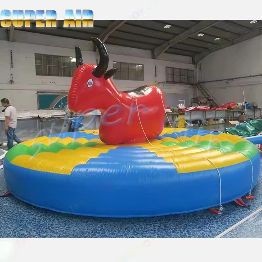 Menschliches aufblasbares Rodeo-Spiel, aufblasbares Stierkampf-Karnevalsspiel