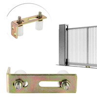 1set Guide Wheel Patio Door Track Guide Rollers Sliding Door Guide Rollers With L-Pillar Bracket Adjustable Double Nylon Rollers