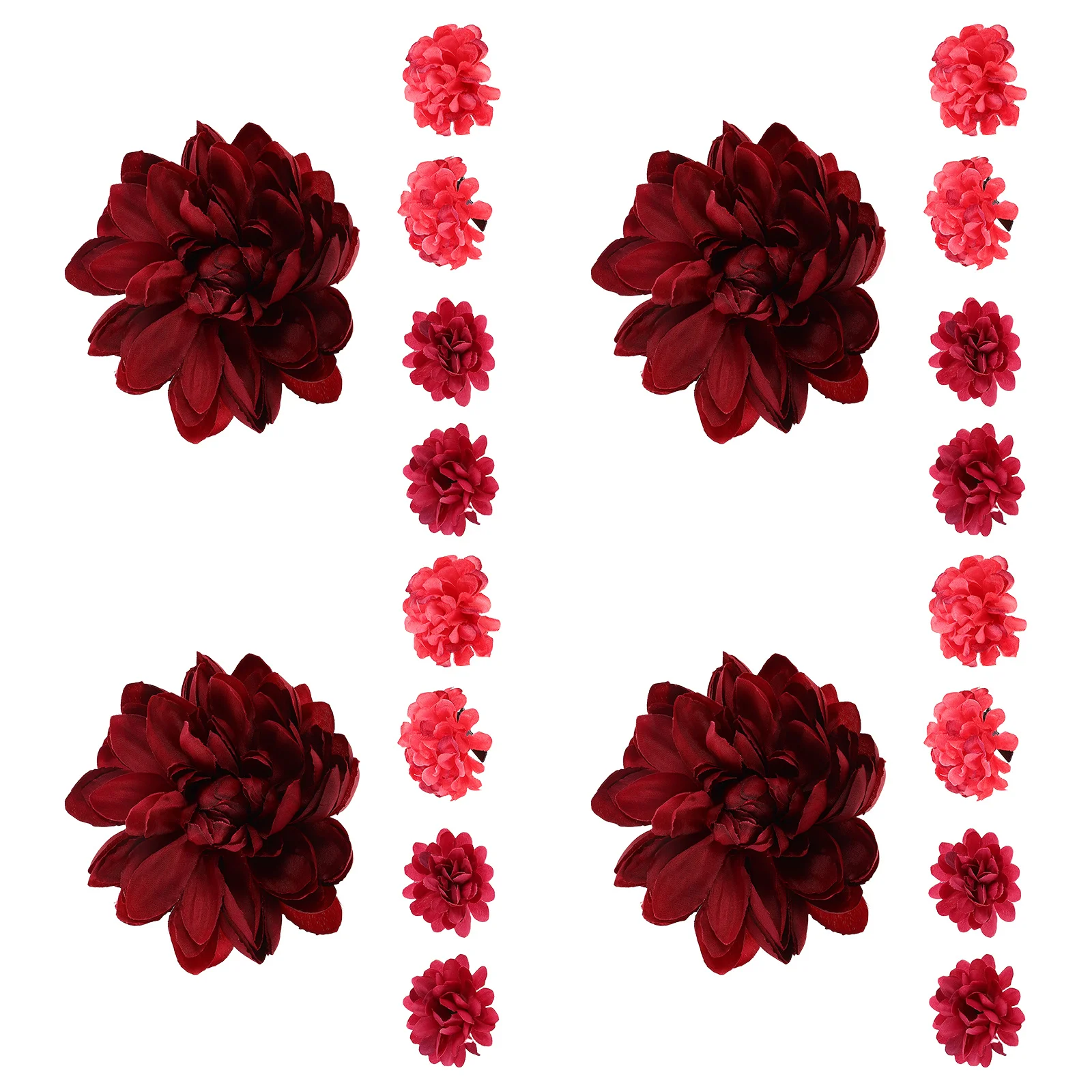 

20 шт., древние заколки для волос ханьфу, винтажные заколки с китайскими цветами, элегантные аксессуары для волос с искусственным цветком для свадьбы, маскарада