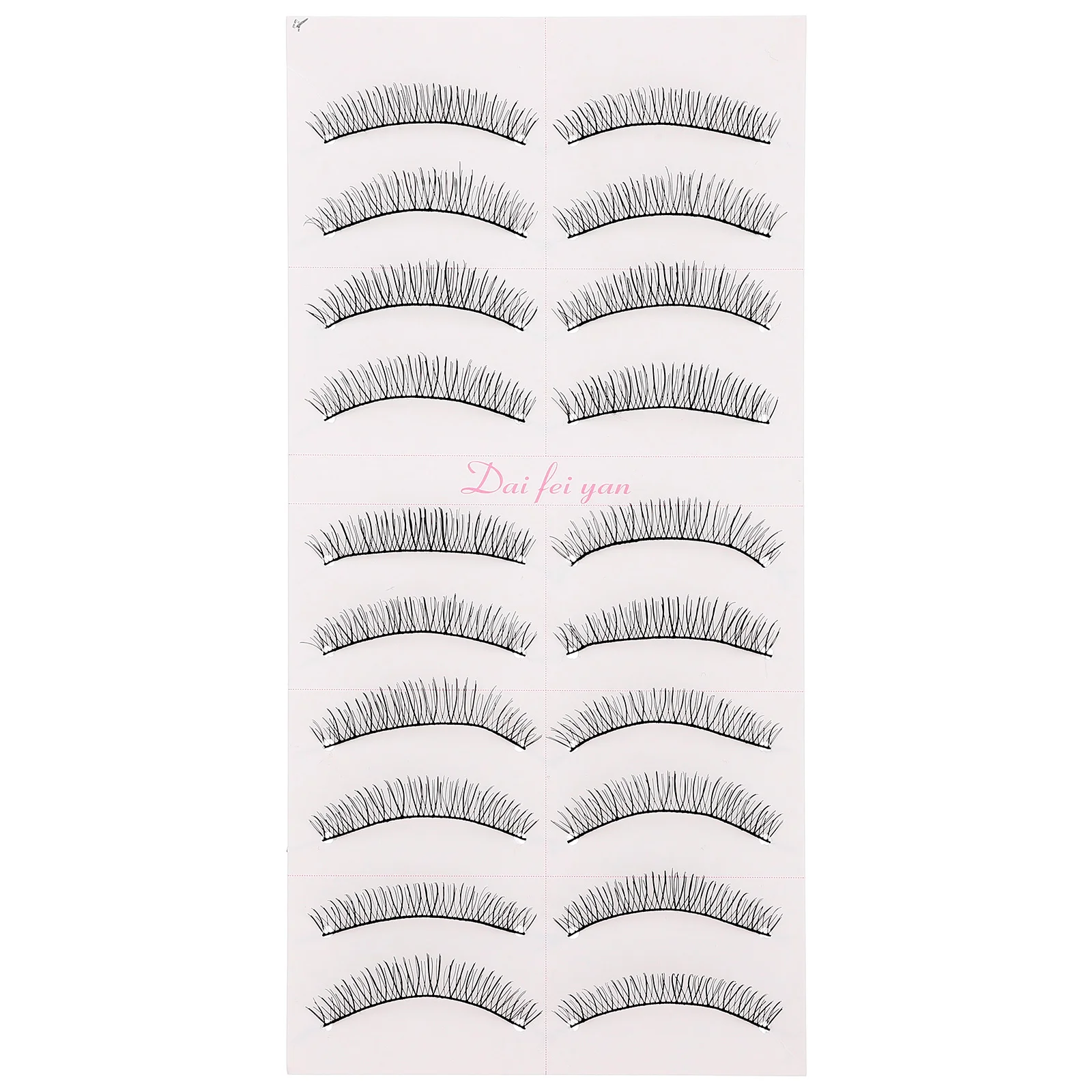 10Pairs False Eyelashes Natural Long Black Makeup Eyelashes Easy Remove Thick Lashes for Daily Party Fake Eyelash