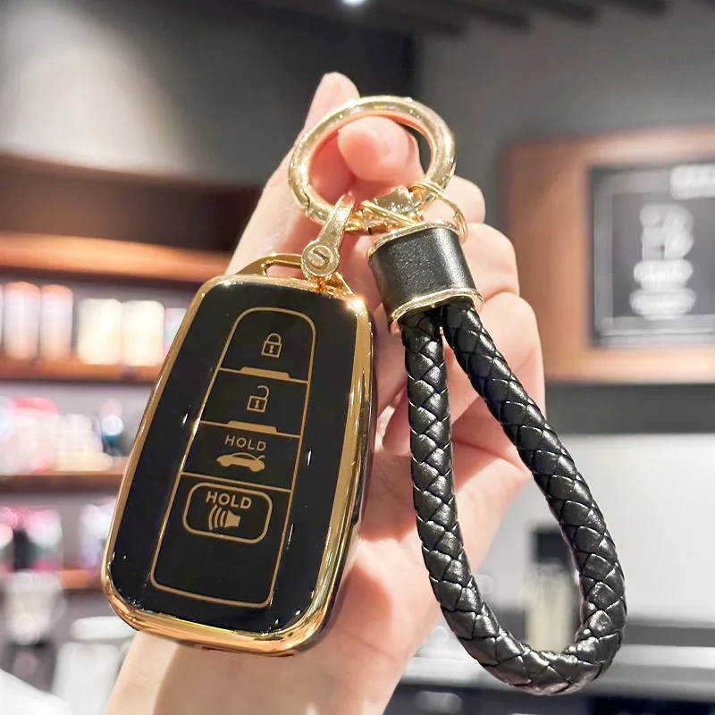 

Автомобильный брелок из ТПУ для ключей от Toyota 2018-2022 Camry RAV4 Highlander Avalon чехол Prius Corolla GT86, аксессуары