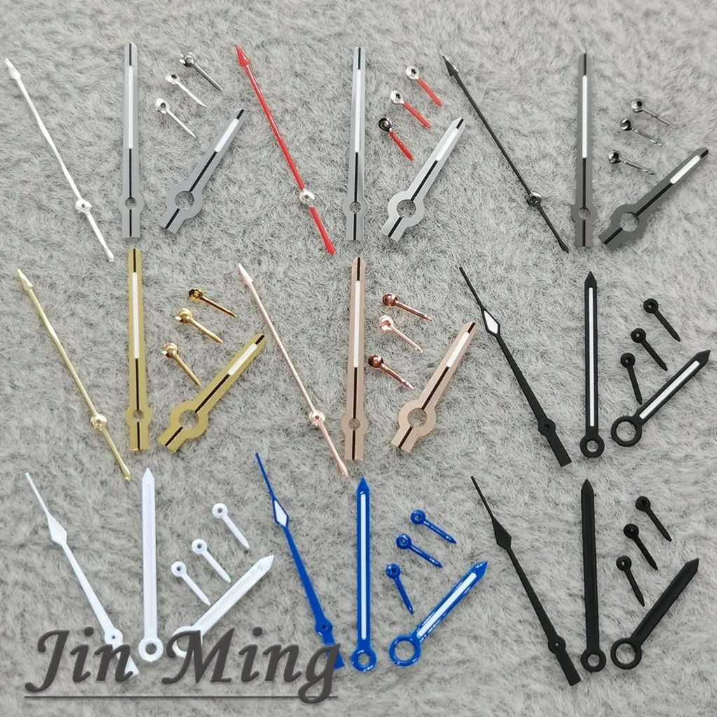 High Quality 6Pins VK63 Watch Hands Silver Black Gold Rose Hands Green Luminous Watches Pointers Fit VK63 VK63A Quartz Movement