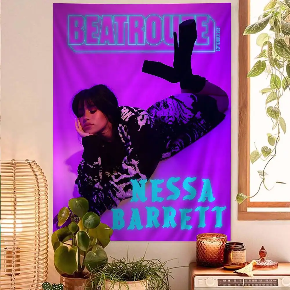 Nessa Barrett Singer نسيج الجدار شنقا التارو الهبي جدار السجاد النوم جدار شنقا ورقة