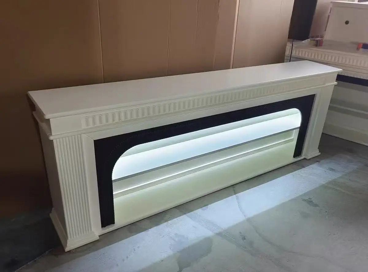 

Французский кремовый ветер, камин из цельного дерева, декоративный шкаф, американский кантри, ретро, гостиная, камин, домашний камин