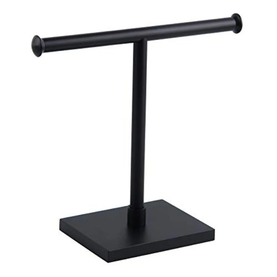 

SUS 304 Stainless Steel Hand Towel Holder Standing Tree Rack for Bathroom Vanities Countertop DZY011-BK