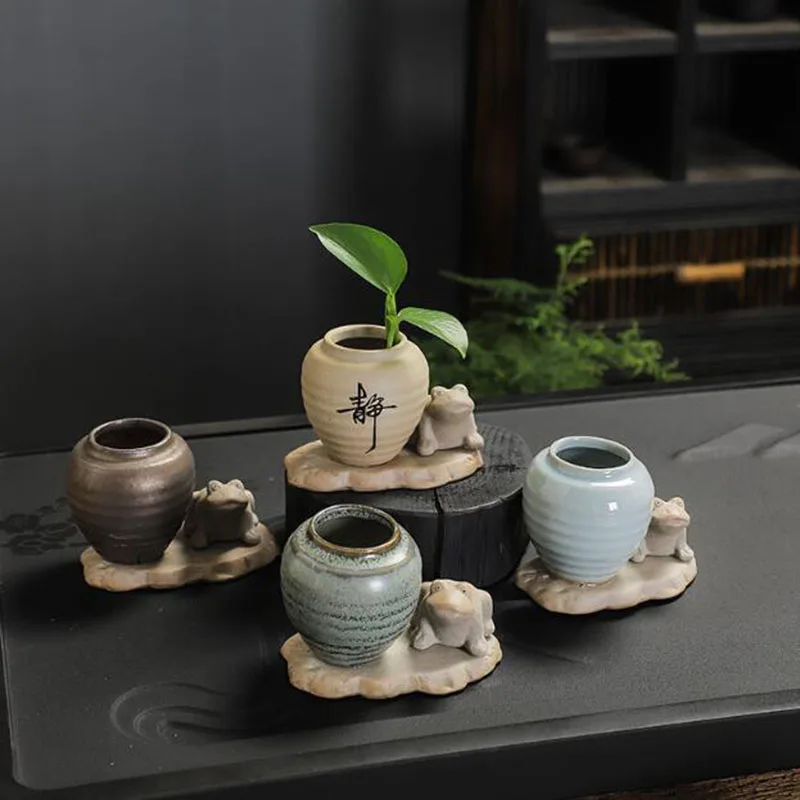 

Ретро Чан Редис Гидропонная Ваза Зеленый Горшок Для Растений Цветочная Композиция Держатель Для Ручки Чайный Домик Настольные Украшения Домашний Декор