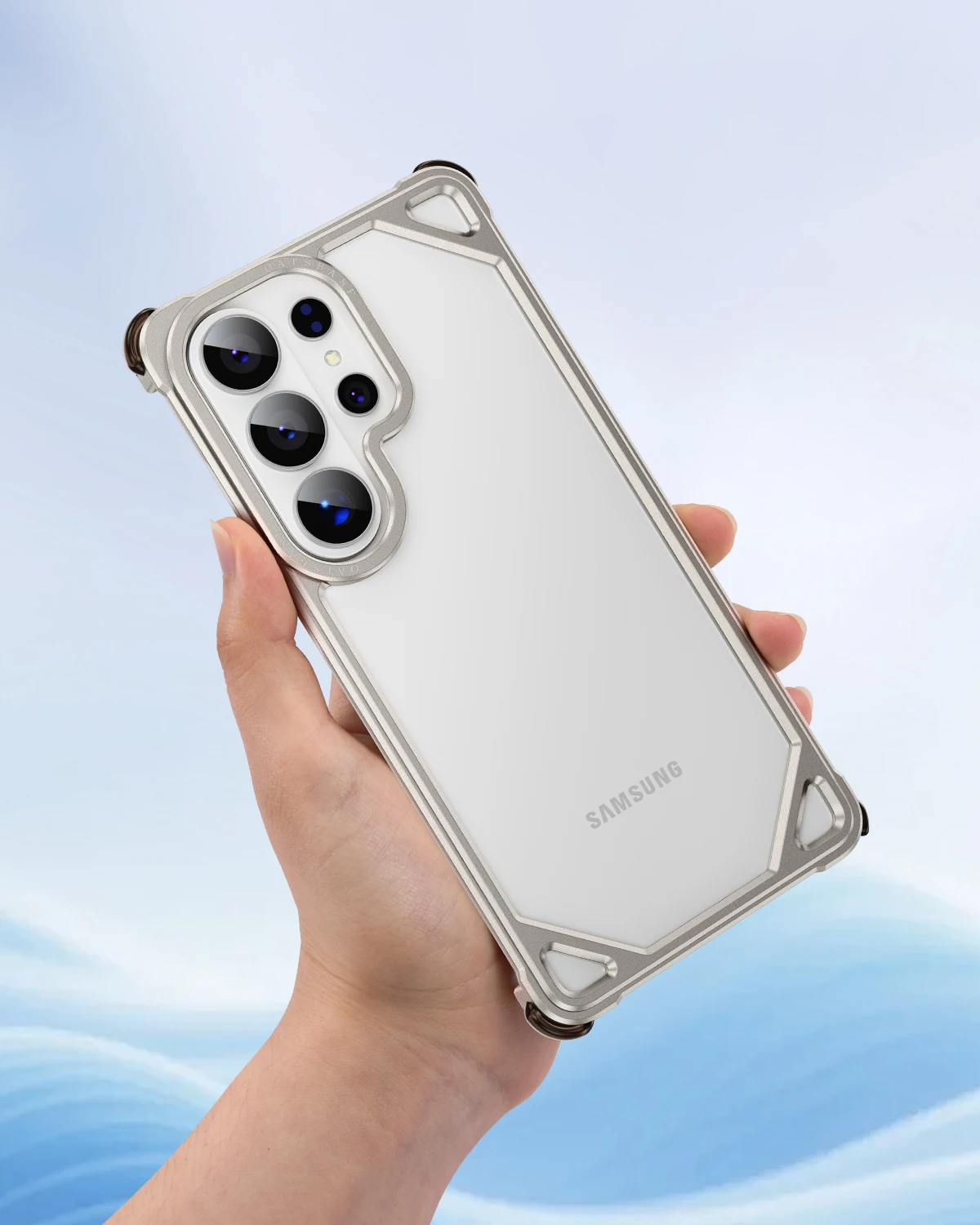 

Oatsbasf Frame Phone Case for Samsung Galaxy S26 Ultra Slim Cool Design Metal Phone Back Cover Drop-Protection Bumper Case