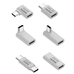 140W 40Gbps OTG Type C Adapter 90 degree USB C to Type C Fast Charging Converter USB3.1 Data Transfer Adapter ForMacbook