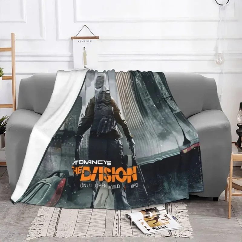 The Division 2 Shd Blankets Coral Fleece Plush Textile Decor Game Multi-function Throw Blanket for Sofa Office Bedspread