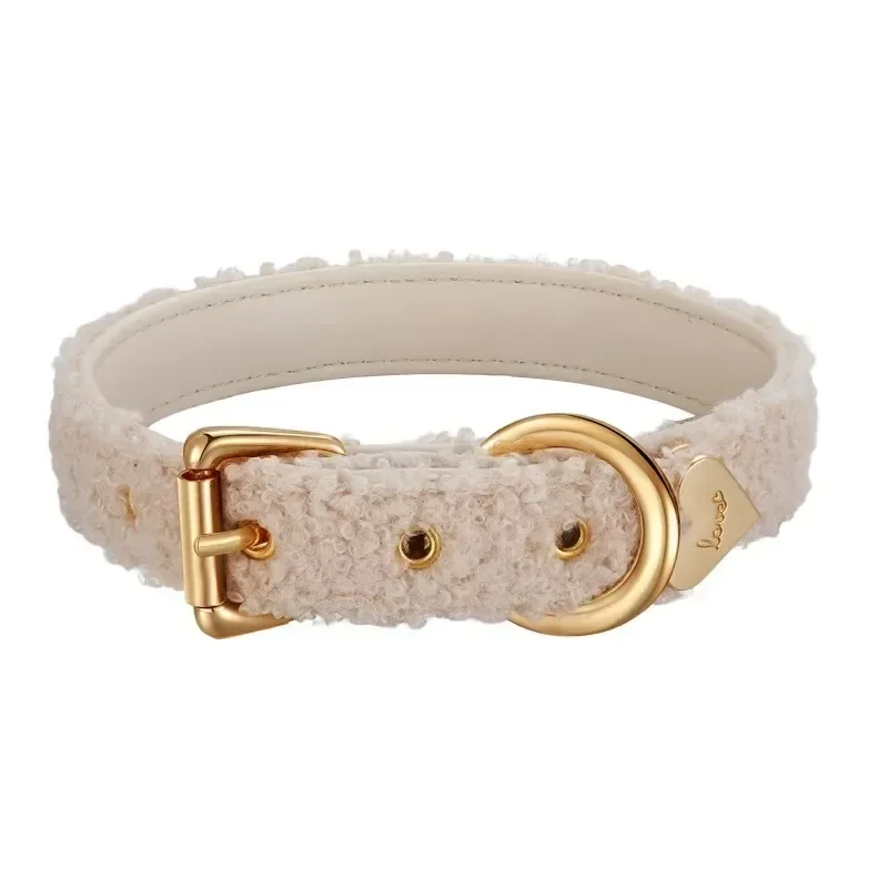 

2025 Heart-shaped buckle imitation Teddy dog nightclub charm collar