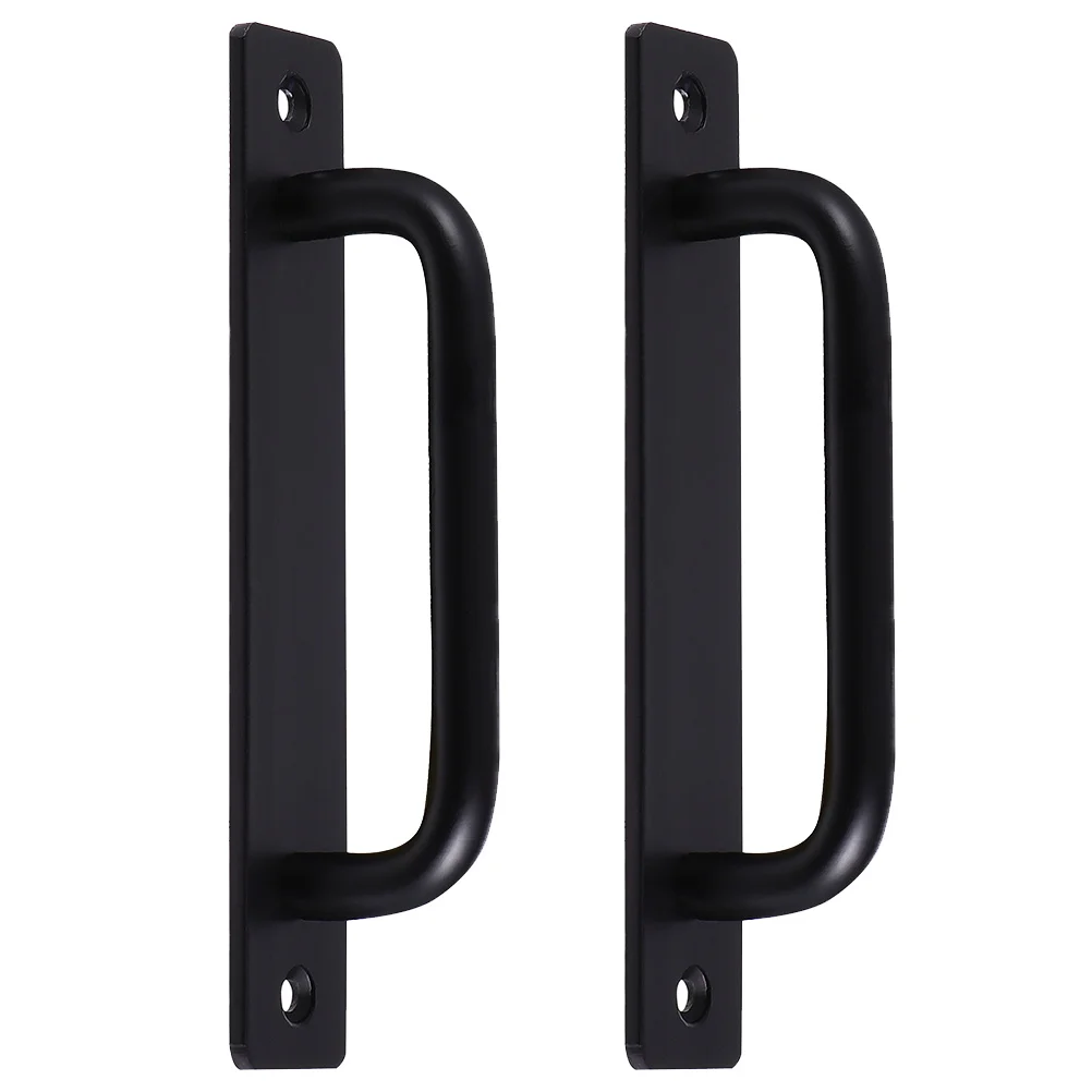 

2pcs Window Door Handles Aluminum Alloy Minimalist Wardrobe Pull Black Recessed Sliding Garage Doors Durable