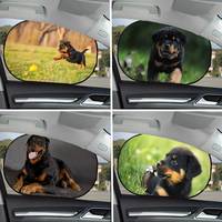 R-Rottweiler Dog Summer Car Sunshade Front Windshield Sunshade Sunblock Thermal Insulation Sunshade Umbrella Retractable