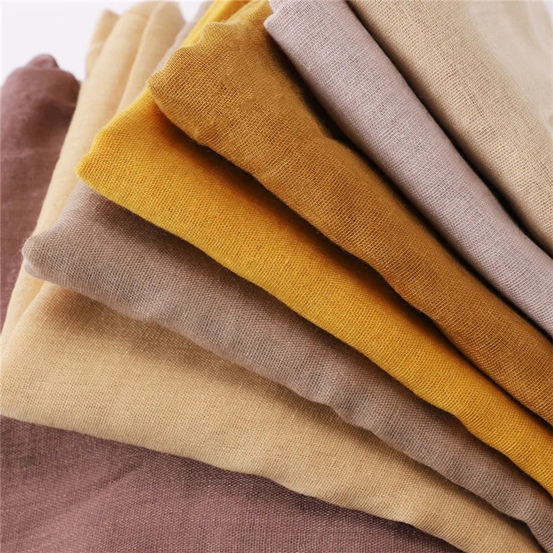 Écharpe en Viscose de Coton pour Femme, Châle de Couverture Chaud, Pashmina Solide, 58 Couleurs