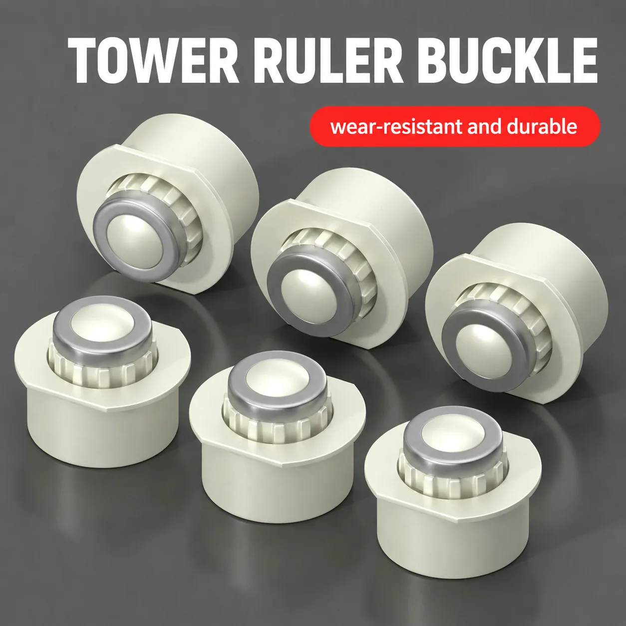 1/2/3/4/5pcs Round Buckle Push Button Lock Clip For Aluminum Level Tower Ruler Measuring Scale Replacement Accessories