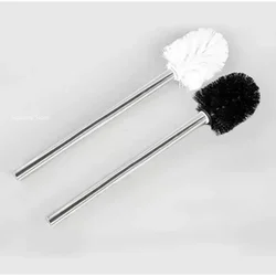 1pcs Stainless Steel Toilet Brush Bathroom WC Black Kitchen Cleaning Brush Silver Toilet Brush Scrubber Bathroom Cleaning tools