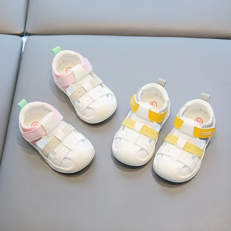 Baby Sommer Kleinkind Schuhe Kinder lässig Baby wasserdichte Leders andalen Jungen Mädchen rutsch feste weiche Sohlen Kleinkind Sandalen