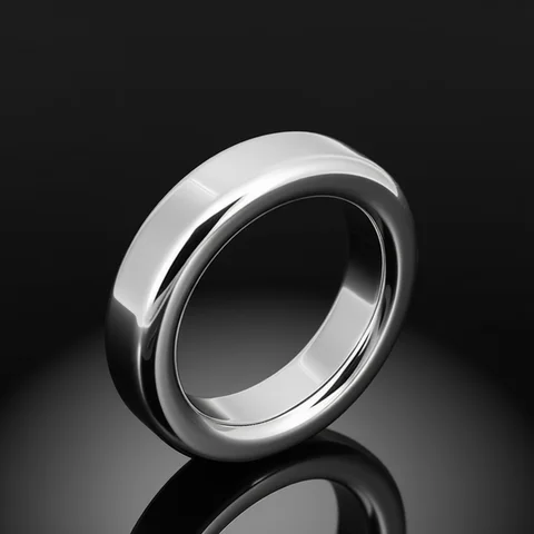 Penis Ring Male 6 sizes Stainless Steel Male Penis Ring Ball Scrotum Stretcher Ejaculation Delay Metal Cock Rings BDSM Sex Toys For Men Cockring