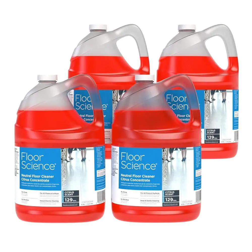 Professional Neutral Floor Cleaner Concentrate Citrus Scent Deep Cleans Floors and Hard Surfaces 1 Gal Makes 129 Gal Solution