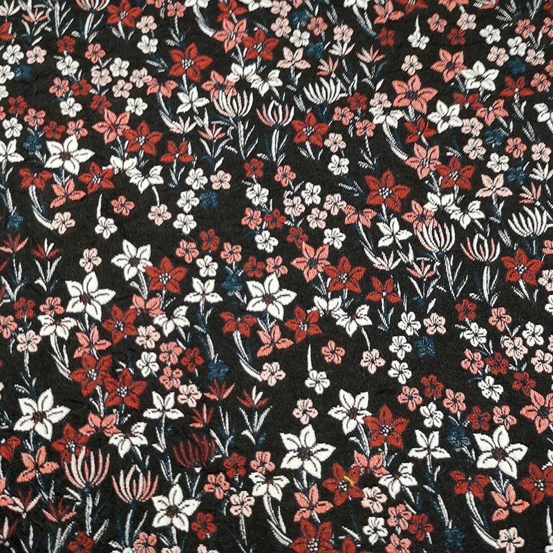 

Парчовая жаккардовая ткань, весна-осень-зима, маленькое окрашенное платье из пряжи с цветочным принтом, плащ, модный дизайн, ткань для шитья своими руками