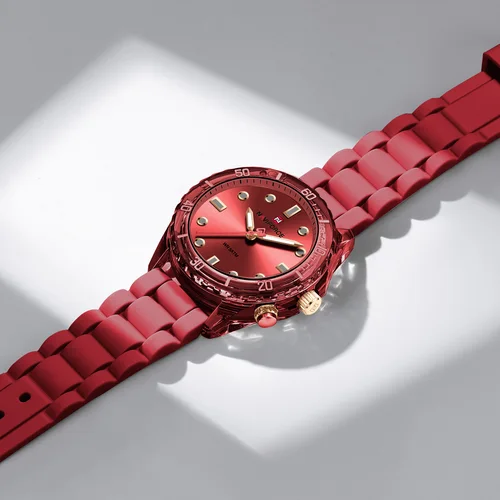Imagen 1 del producto NAVIFORCE Reloj de silicona ligero Relojes de cuarzo para mujer Elegante reloj de pulsera de moda de negocios con luz nocturna resistente al agua para niñas