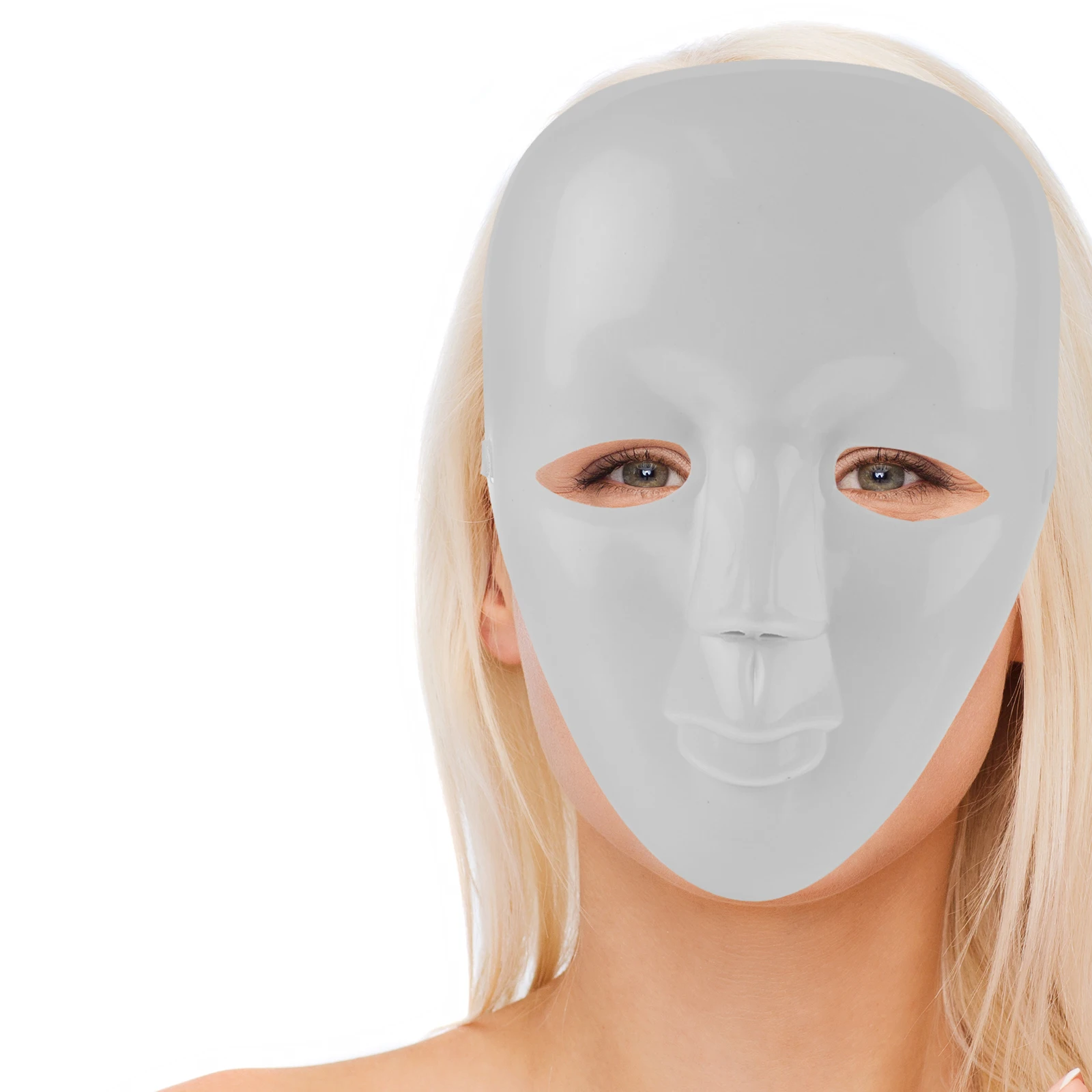 

6 Pcs White Blank DIY Masks for Masquerade Party Full Face Cosplay Plastic Comfortable Reusable Arts Crafts Gifts