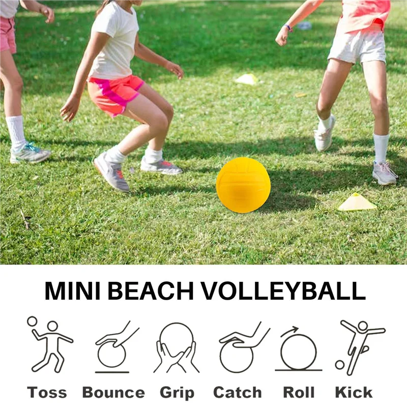 

ABUE-Viminston Roundnet Game Ball Replaceable Competitive Balls Mini Volleyball 18-Pack With Pump