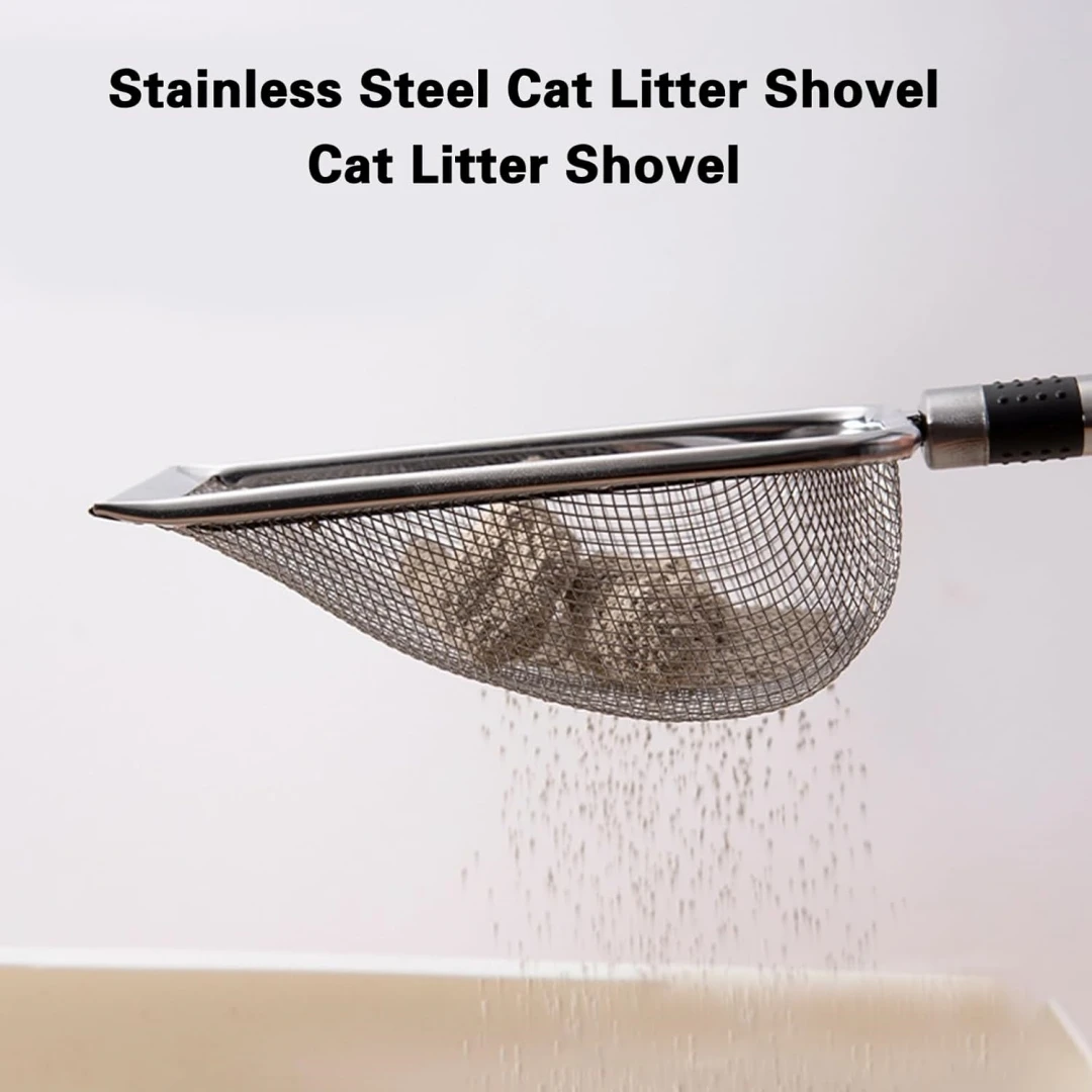 Pet Cleaning Tool Metal Aluminum Alloy Cat Litter Scoop Stainless Steel Durable Handle Pet Poop Shovel