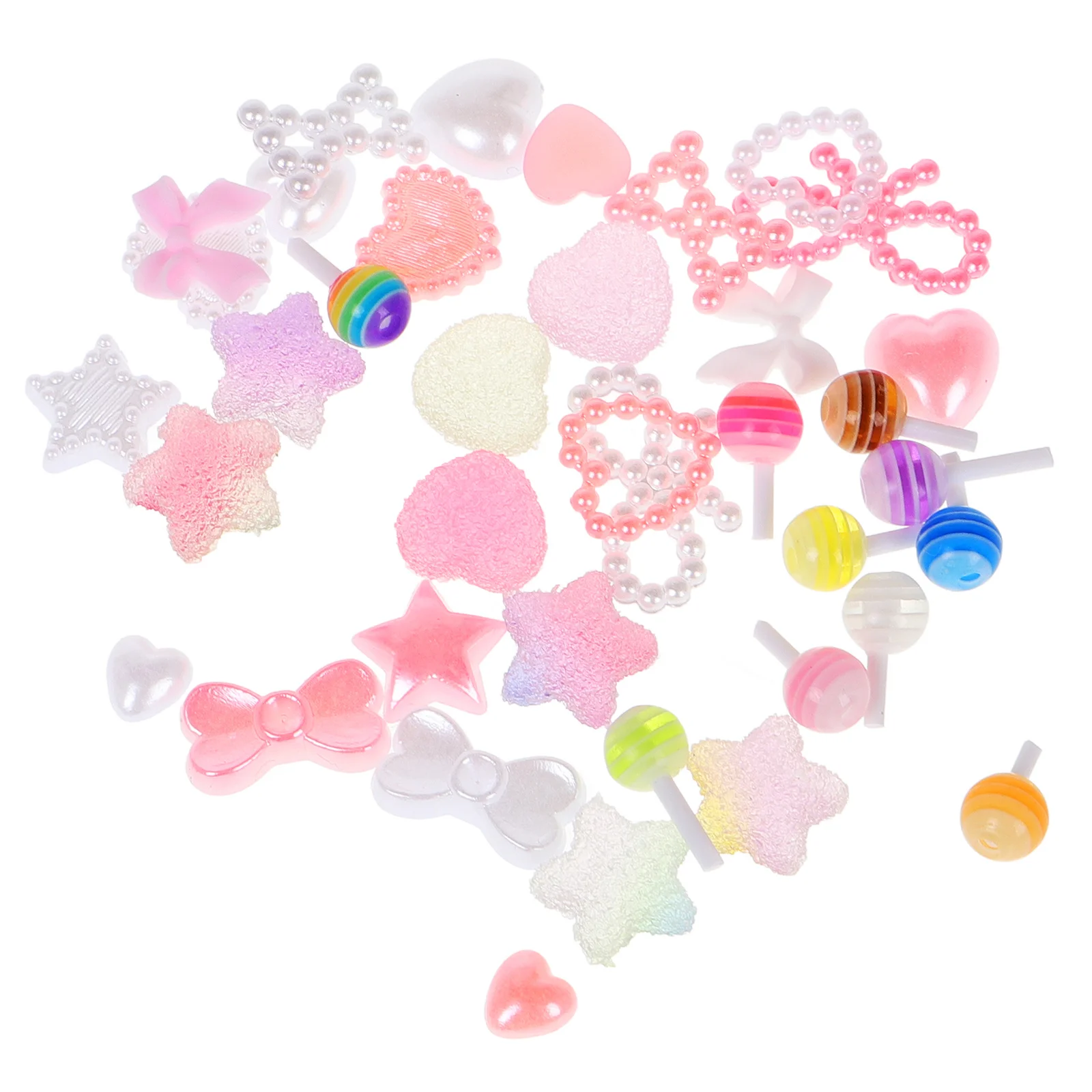 

1Set Mini Nail Charms Collection Heart Pearl Designs Unique Shape Fingernail Accessories for Cute Manicure Nail Art Ornaments