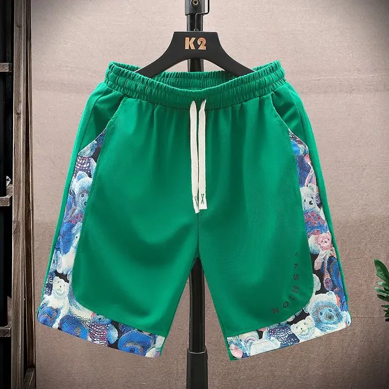 

Шорты для мужчин, широкие свободные мешковатые шорты без логотипа, модная уличная одежда небольшого размера, новые стильные мужские шорты со льдом