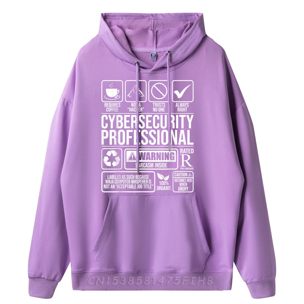 Cybersecurity Professional Hacker Certified Tech Female Family Hoodies O Neck New Year Day Hoodies Graphic Long Sleeve Hoodies